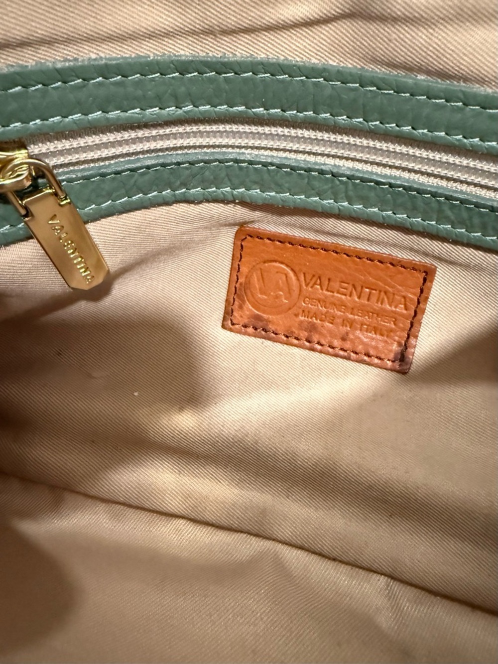 Valentina Green Pebble Leather Crossbody - Picture 16 of 16